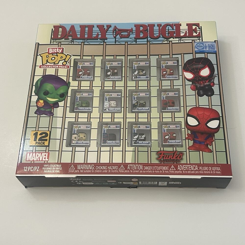 Funko Bitty Pop Daily Bugle Marvel Spiderman 12 Collector Pack NEW
